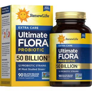 Ultimate Flora Extra Care Probiotic 50 Billion, 90 Delayed Release Vegan Caps
