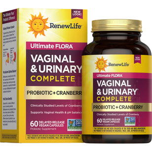 Ultimate Flora Vaginal & Urinary Complete + Probiotic & Cranberry, 60 Delayed Release Vegan Caps