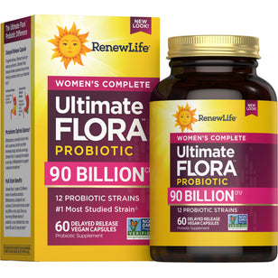 Ultimate Flora Women's Complete Probiotic 90 Billion, 60 Delayed Release Vegan Caps