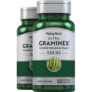 Ultra Graminex Flower Pollen Ext, 500 mg, 60 Quick Release Capsules, 2 Bottles