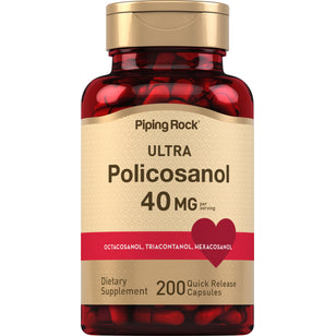 Ultra Policosanol, 40 mg (per serving), 200 Quick Release Capsules