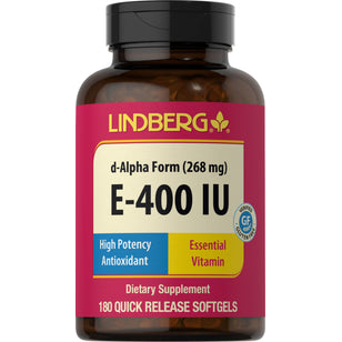 Vitamin E-400 IU (d-Alpha Tocopherol), 180 Quick Release Softgels