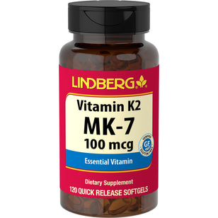 Vitamin K2 MK-7, 100 mcg, 120 Quick Release Softgels