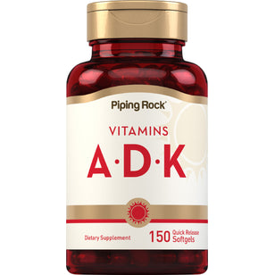 Vitamins A (1500 mcg) D (5000 IU) & K (800 mcg), 150 Quick Release Softgels