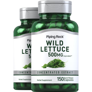 Wild Lettuce, 500 mg, 150 Quick Release Capsules, 2 Bottles