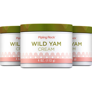 Wild Yam Cream, 4 oz (113 g) Jar, 3 Jars