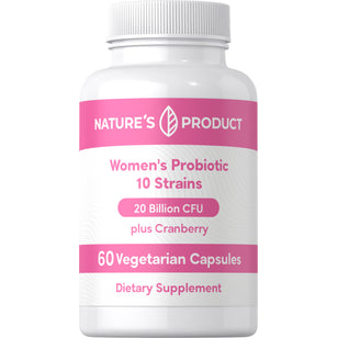 Women’s Probiotic 10 Strains 20 Billion Organisms plus Cranberry, 60 Vegetarian Capsules