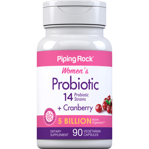 Women’s Probiotic 14 Strains 5 Billion Organisms plus Cranberry, 90 Vegetarian Capsules