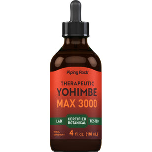Yohimbe Max 3000 Liquid Extract Alcohol Free, 4 fl oz (118 mL) Dropper Bottle