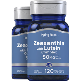 Zeaxanthin with Lutein Complex, 50 mg (per serving), 120 Quick Release Softgels, 2  Bottles