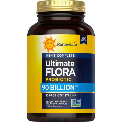 Ultimate Flora Men's Complete Probiotic 90 Billion, 30 Delayed Release Vegan Caps