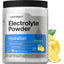 Horbäach Electrolyte Powder in lemon flavor, 16 oz jar, keto-friendly for hydration.