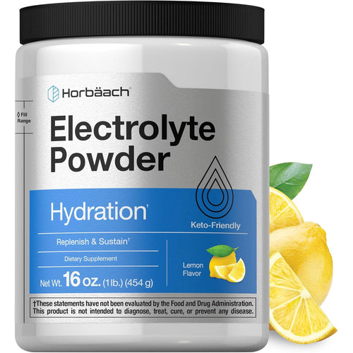 Electrolyte Powder (Lemon), 16 oz (454 g) Bottle