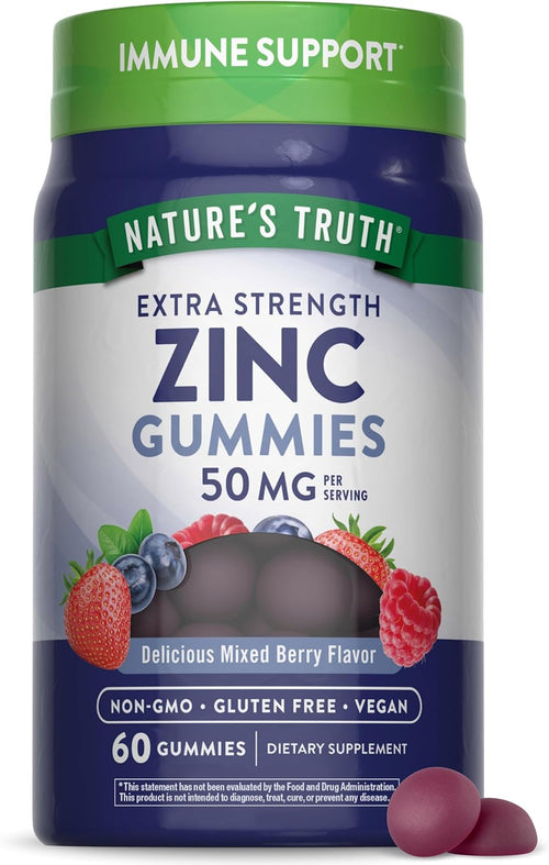 Zinc (Delicious Mixed Berry), 60 Gummies