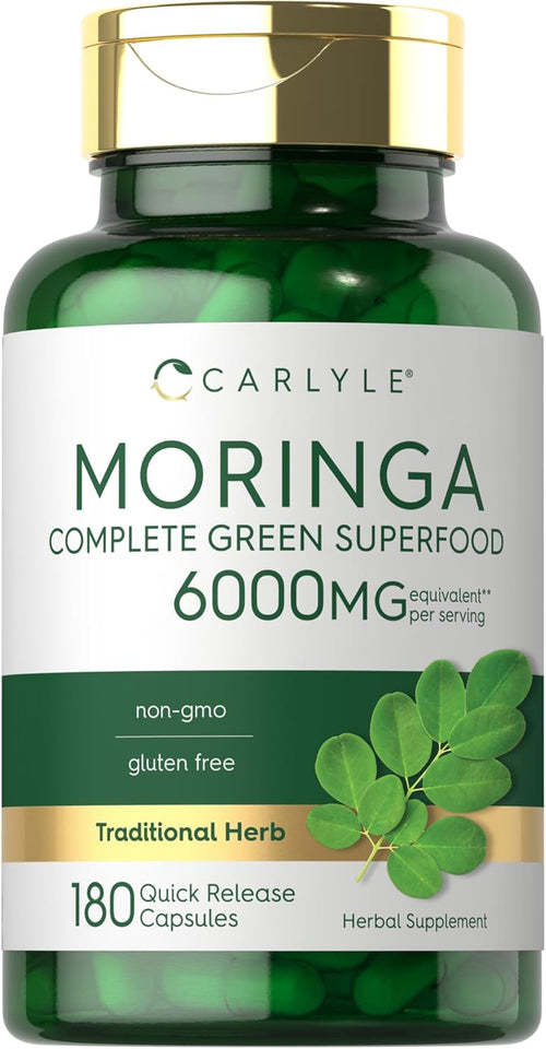 Moringa Oleifera, 6000 mg (per serving), 180 Quick Release Capsules