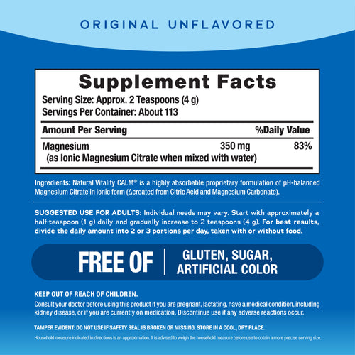 CALM Powder Unflavored, 16 oz (453 g)