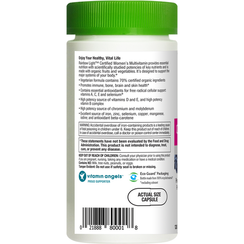 Certified Women's + Real Food Nutrients Multi, 120 Vegetarian Capsules