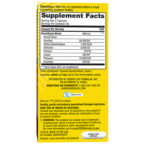 Gas Stop Fast Acting, 60 Vegan Capsules