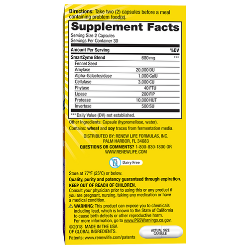 Gas Stop Fast Acting, 60 Vegan Capsules
