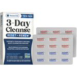 RenewLife 3-Day Cleanse Twin Pack box. Contains two 12-count blister packs with Morning Formula and Evening Formula Vegan Capsules.
