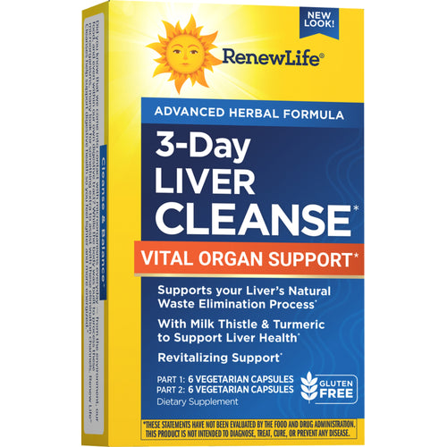 3 Day Liver Cleanse Vital Organ Support, 12 Vegetarian Capsules