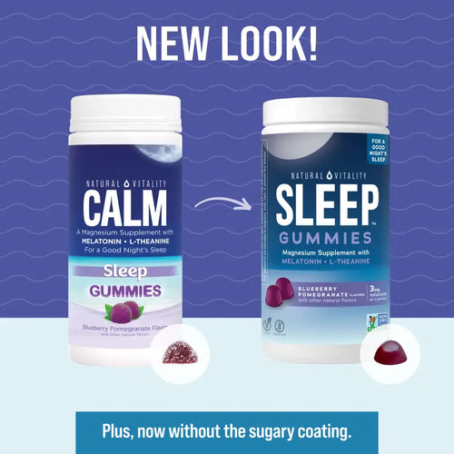 CALM Sleep with Melatonin Gummies Blueberry-Pomegranate Flavor, 120 Tasty Gummies
