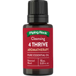 Cleansing 4 THRIVE Aromatherapy Pure Essential Oil, Botanical Blend, 15 mL, 0.51 Fl. OZ. bottle.