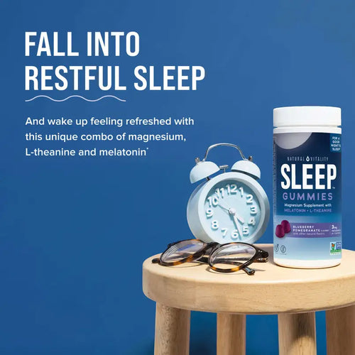 CALM Sleep with Melatonin Gummies Blueberry-Pomegranate Flavor, 120 Tasty Gummies