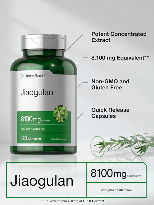 Jiaogulan, 8100 mg, 120 Quick Release Capsules