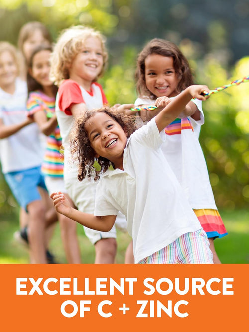Kids Vitamin C + Zinc (Delicious Lemon-Licious), 60 Gummies