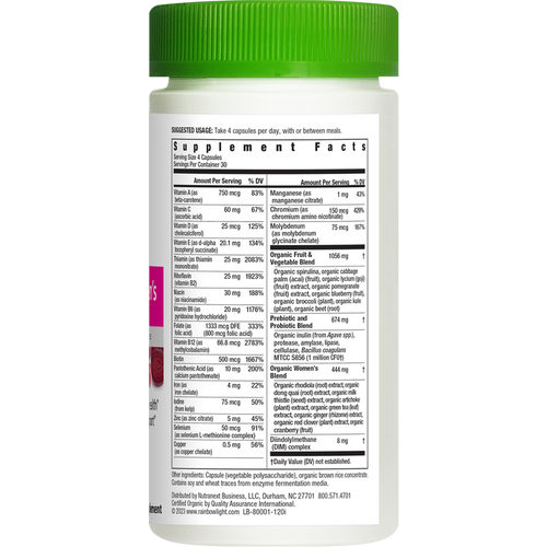 Certified Women's + Real Food Nutrients Multi, 120 Vegetarian Capsules