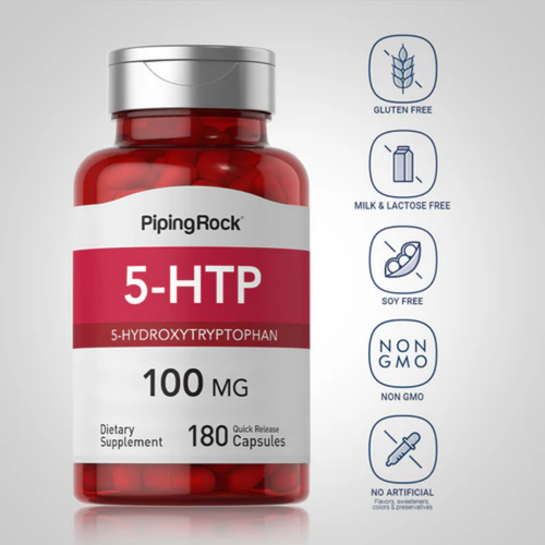 5-HTP, 100 mg, 180 Quick Release Capsules, 2  Bottles