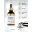 Probiotic bottle with icons indicating gluten, wheat, soy, and preservative free; no artificial colors, flavors, or sweeteners.