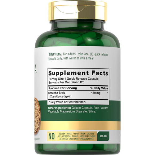Catuaba Bark, 470 mg, 120 Quick Release Capsules