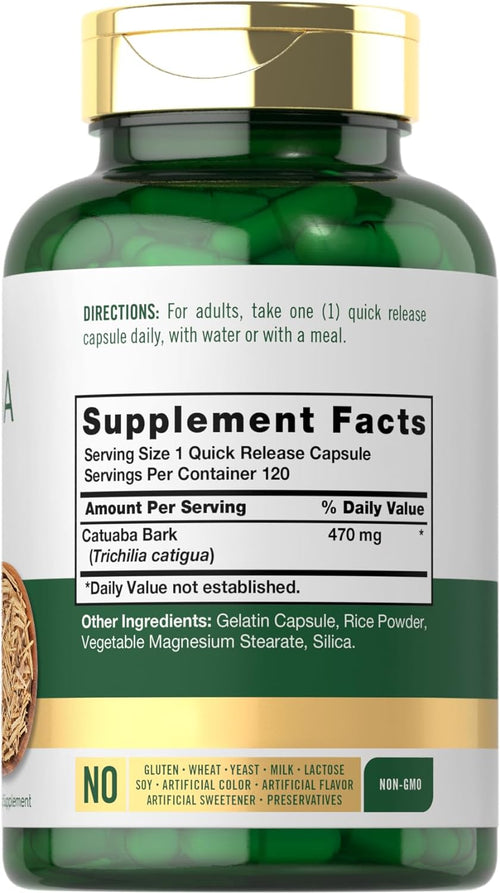 Catuaba Bark, 470 mg, 120 Quick Release Capsules