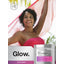 Radiant young woman smiling with a sheer pink fabric, next to a Skin Rejuvenator with Verisol powder.
