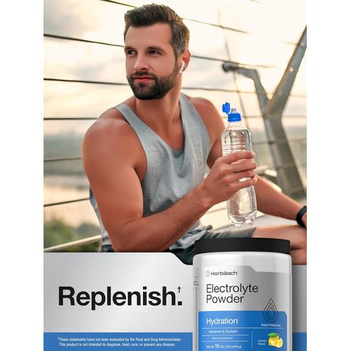 Electrolyte Powder (Lemon), 16 oz (454 g) Bottle