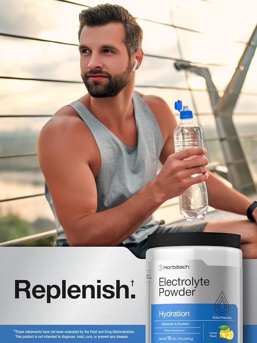 Electrolyte Powder (Lemon), 16 oz (454 g) Bottle