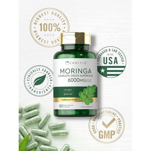 Moringa Oleifera, 6000 mg (per serving), 180 Quick Release Capsules