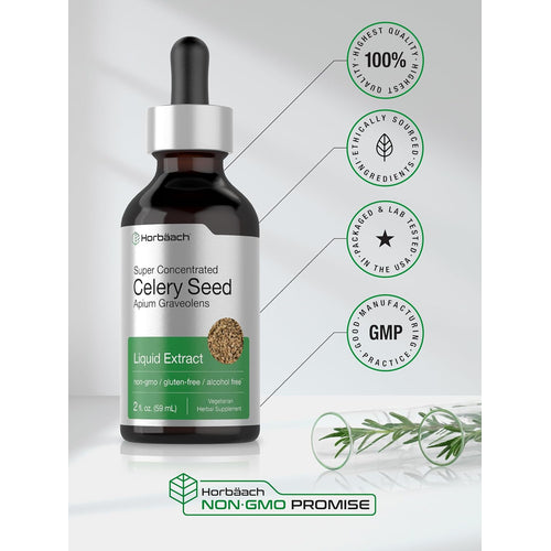 Celery Seed Liquid Extract, 2 fl oz (59 mL) Dropper Bottle
