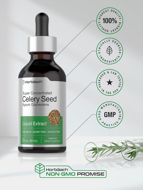 Celery Seed Liquid Extract, 2 fl oz (59 mL) Dropper Bottle