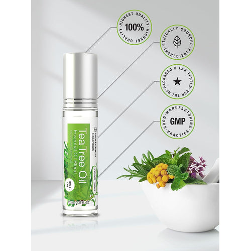 Tea Tree Essential Oil Roll-On Blend (2 Pack), 10mL / 0.33 fl.oz Roll-On