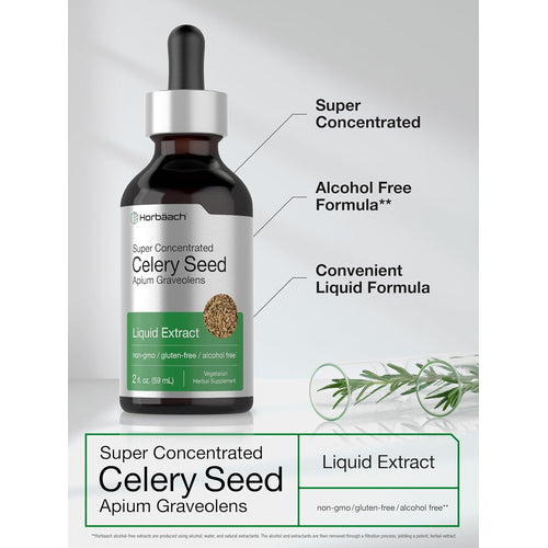 Celery Seed Liquid Extract, 2 fl oz (59 mL) Dropper Bottle