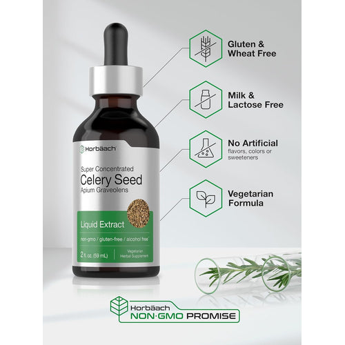 Celery Seed Liquid Extract, 2 fl oz (59 mL) Dropper Bottle
