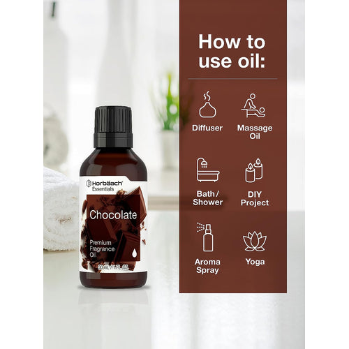 Chocolate Premium Fragrance Oil, 1 fl oz (30 mL) Dropper Bottle