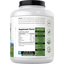 Back label / Supplement Facts and Typical Amino Acid Profile per Serving, with directions, ingredients, and quality badges.