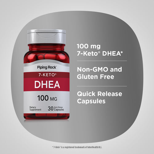 7-Keto DHEA, 100 mg, 30 Quick Release Capsules