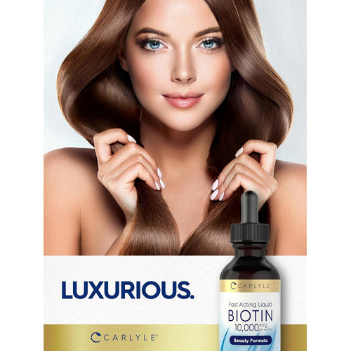 Liquid Biotin (Berry), 10000 mcg (per serving), 2 fl oz (59 mL) Dropper Bottle