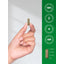 CL Horbaach Chamomile 1100 mg 200 Capsules with a 3/4 inch brown capsule held in hand.