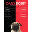 Salmon Oil for Dogs dose chart: 1-19 lbs 1 tsp, 20-39 lbs 2 tsp, 40-59 lbs 3 tsp, 60-79 lbs 4 tsp. Includes pug image.